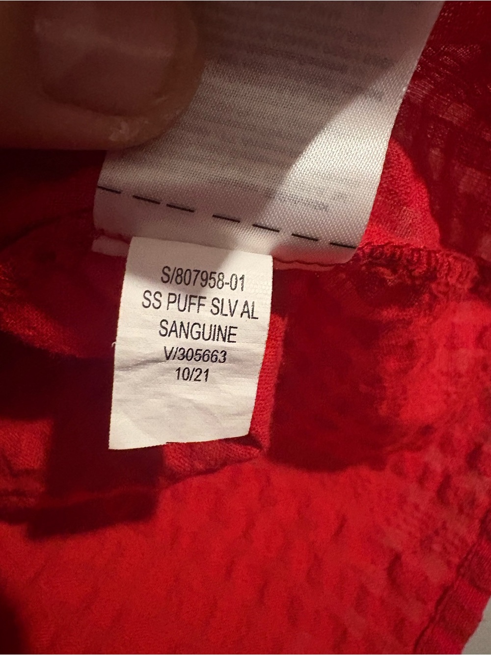 Old Navy Red Textured Peplum Blouse XL Puff Sleeve Boho Top - Picture 8 of 11